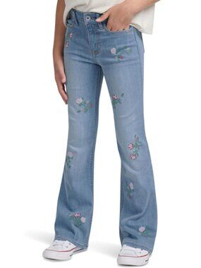 Abercrombie Kids High-Rise Flare Floral Jeans Size 13/14